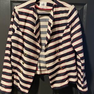 CAbi Striped Jacket - Red, Blue, White